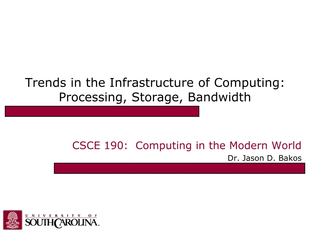 trends in the infrastructure of computing processing storage bandwidth