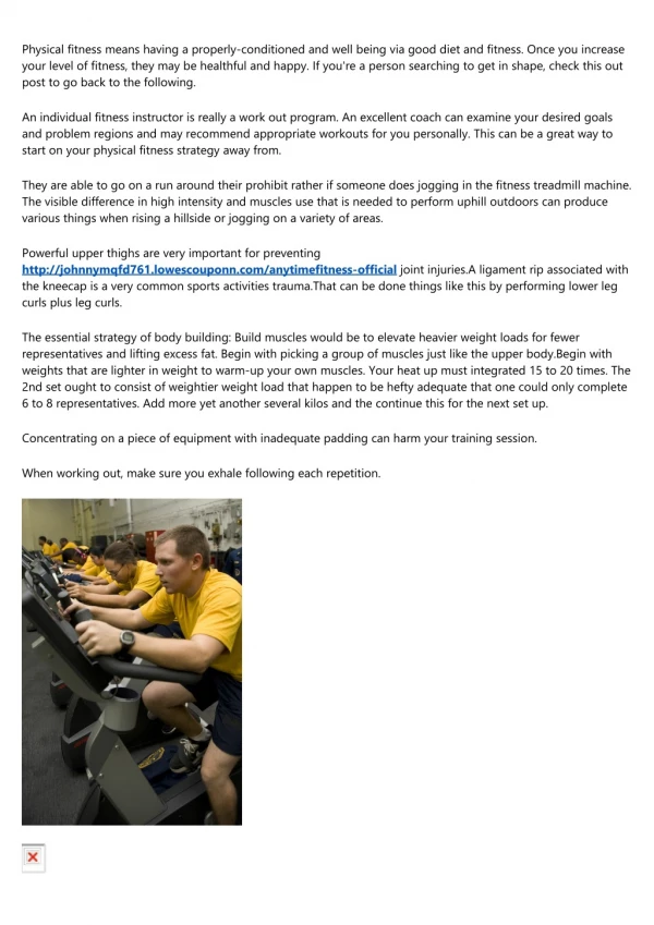 physical fitness means having a properly