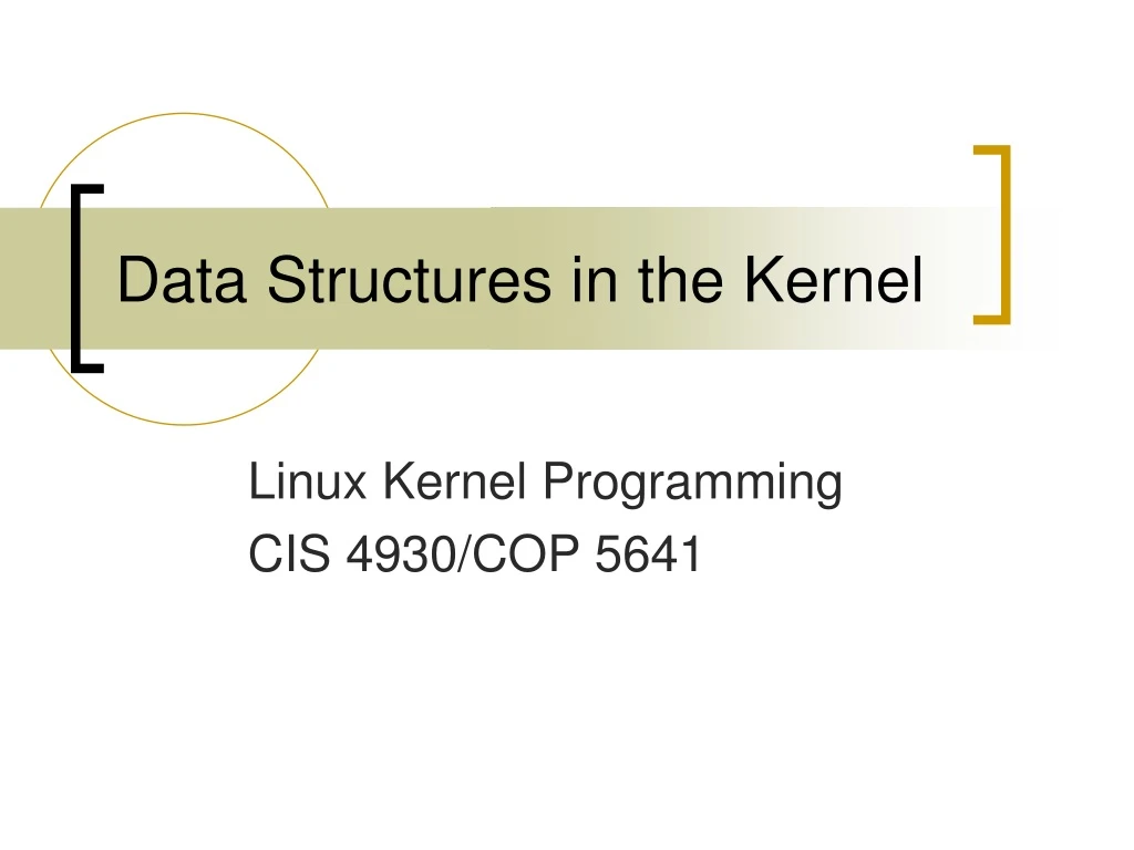 data structures in the kernel