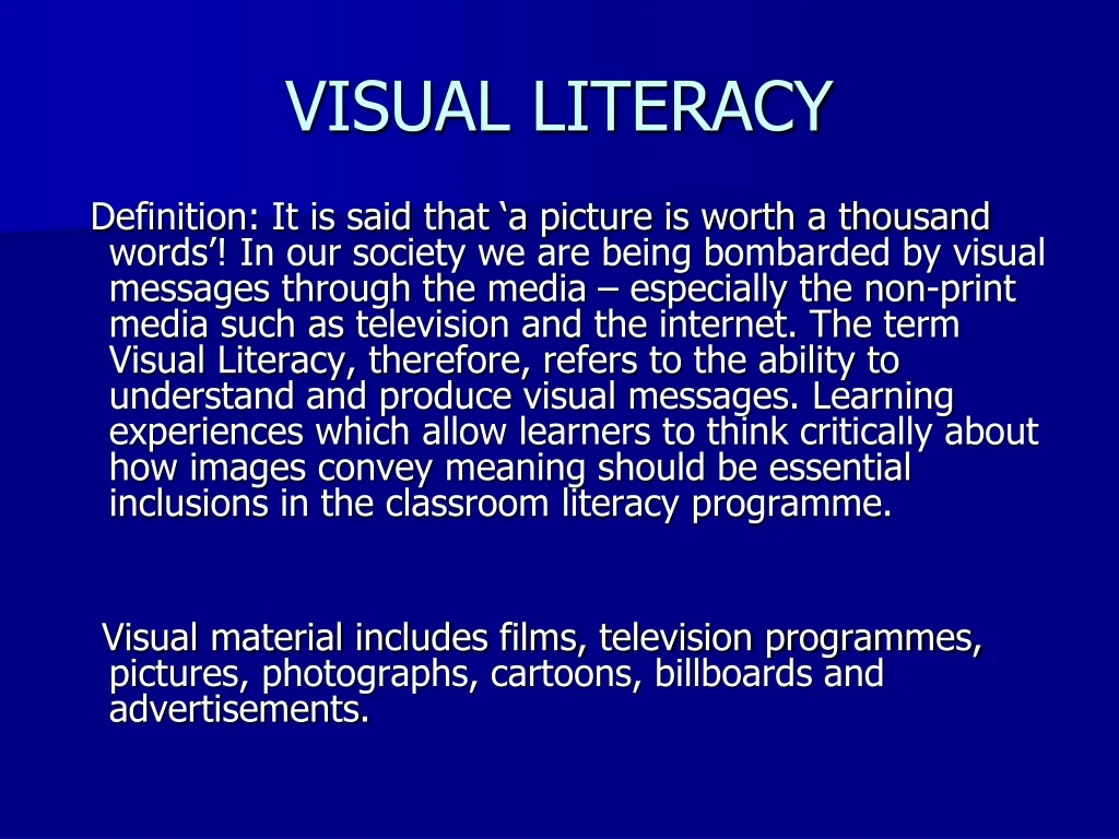 visual literacy