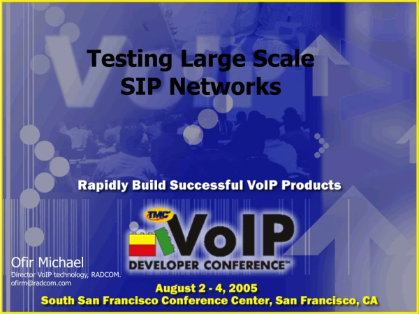 Testing Large Scale  SIP Networks