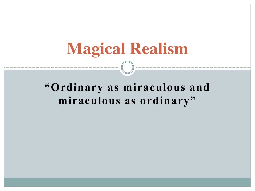 magical realism