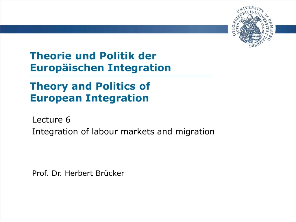 theorie und politik der europ ischen integration