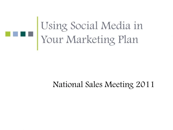 Using Social Media in Your Marketing Plan