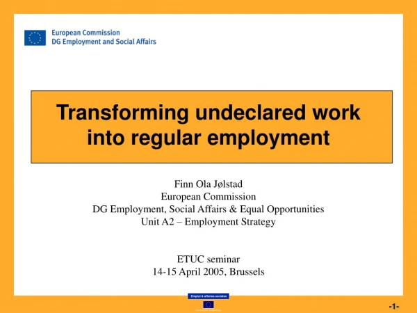 The concept of undeclared work