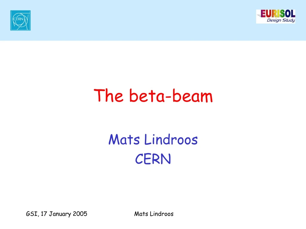 the beta beam