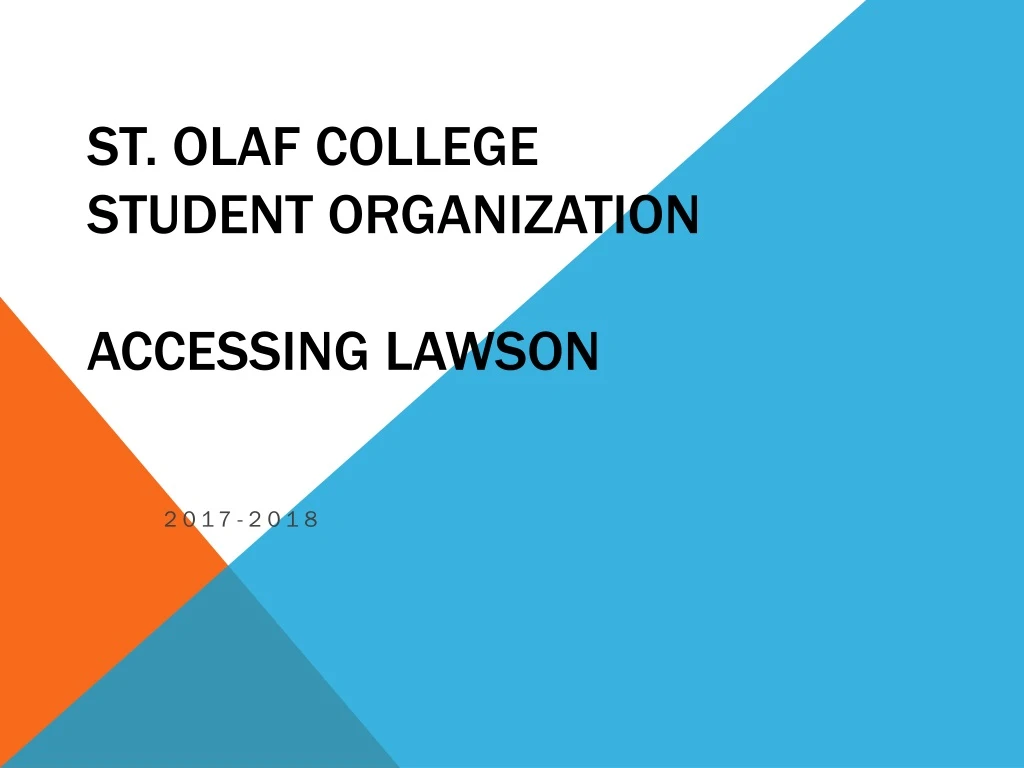 st olaf college student organization accessing lawson