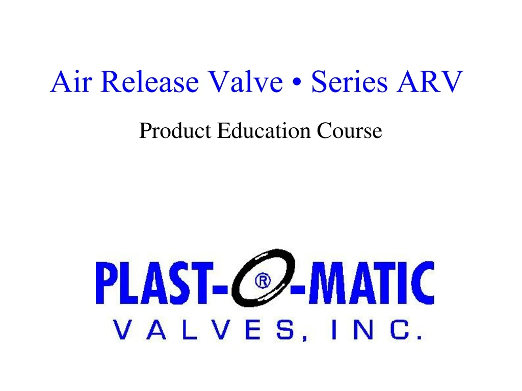 air release valve series arv