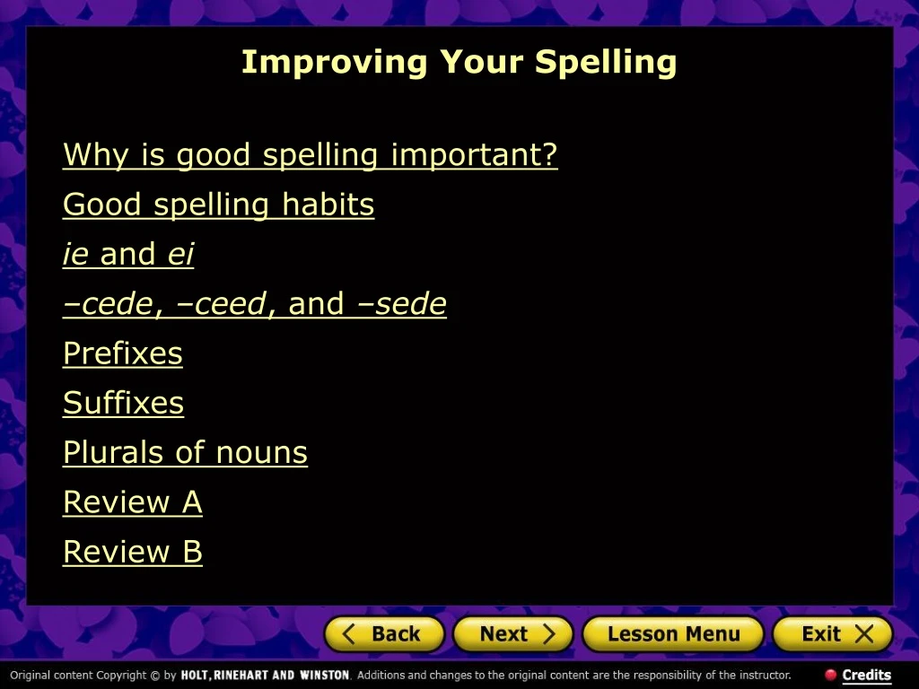 improving your spelling