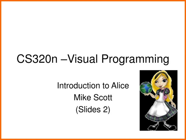 CS320n –Visual Programming