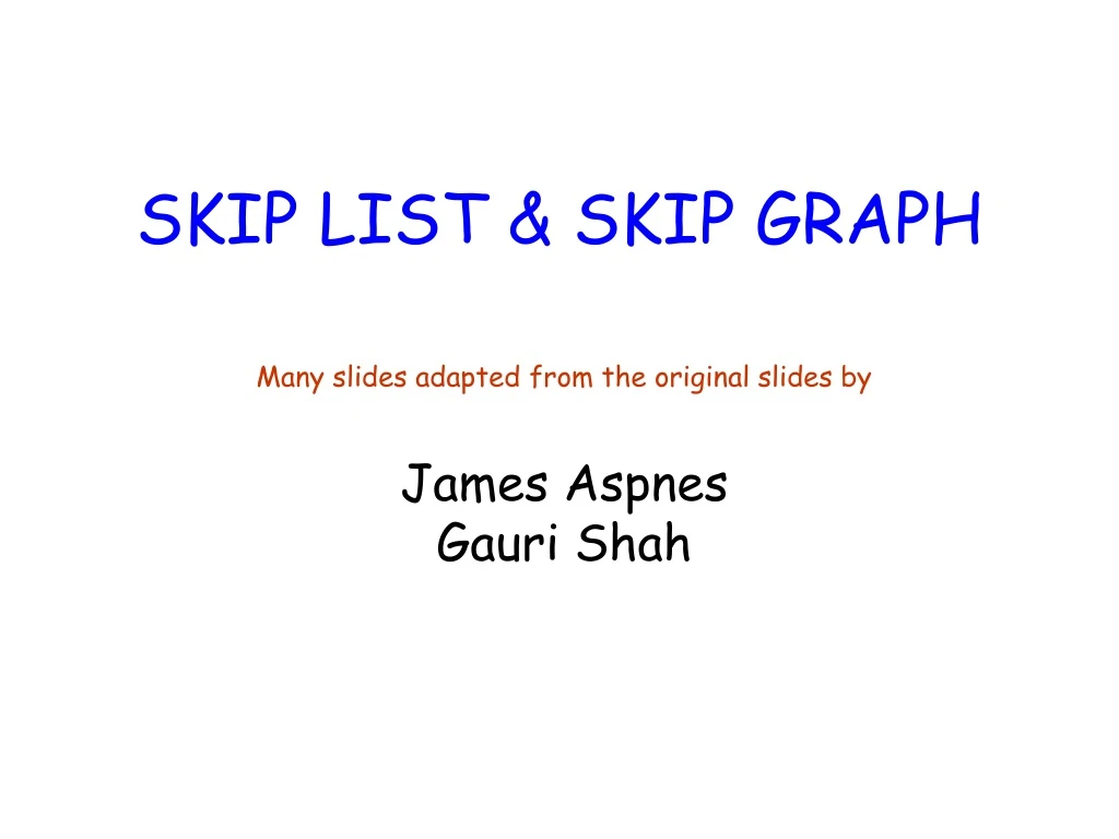 skip list skip graph