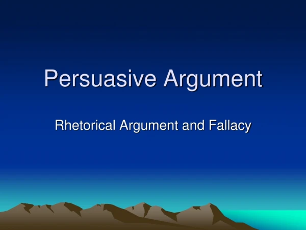 Persuasive Argument