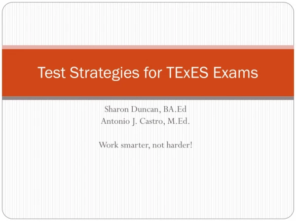 Test Strategies for TExES Exams