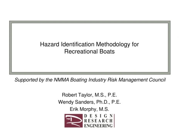 Hazard Identification Methodology for Recreational Boats