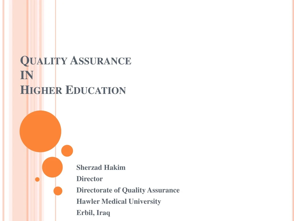 quality assurance in higher education