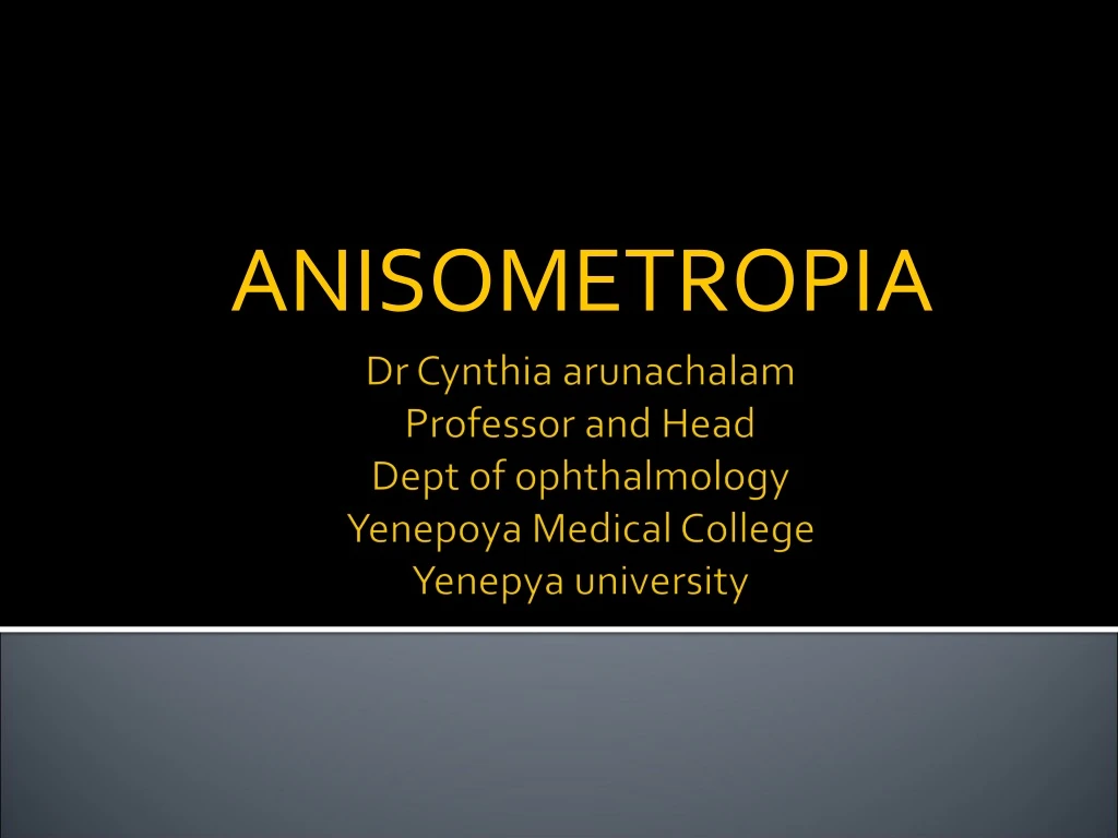 anisometropia