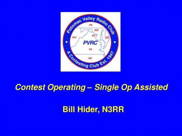 Bill Hider, N3RR