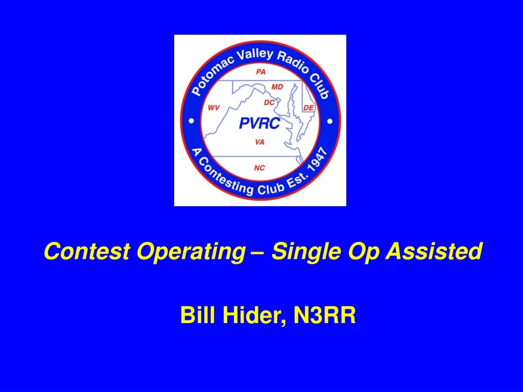 contest operating single op assisted