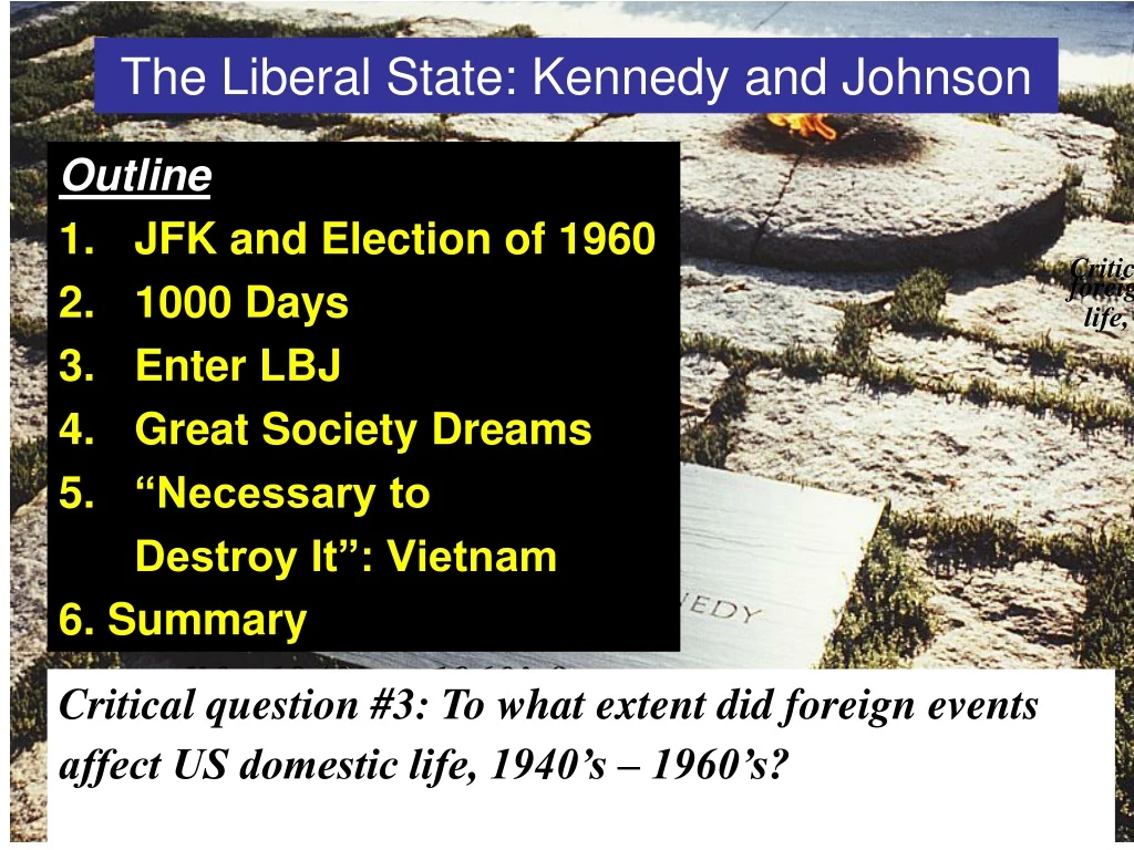 the liberal state kennedy and johnson
