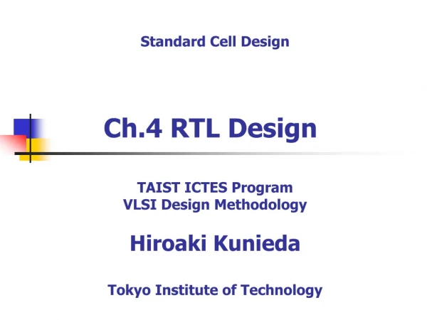 Ch.4 RTL Design