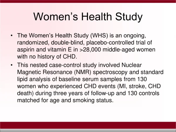 Women’s Health Study