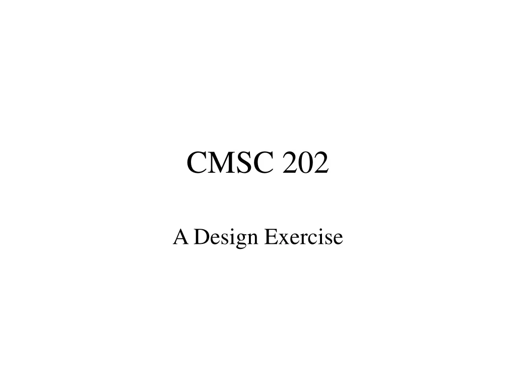 cmsc 202