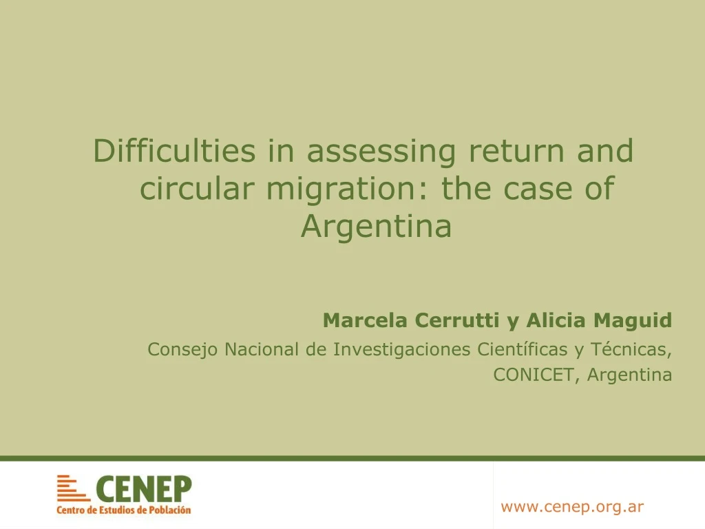 difficulties in assessing return and circular