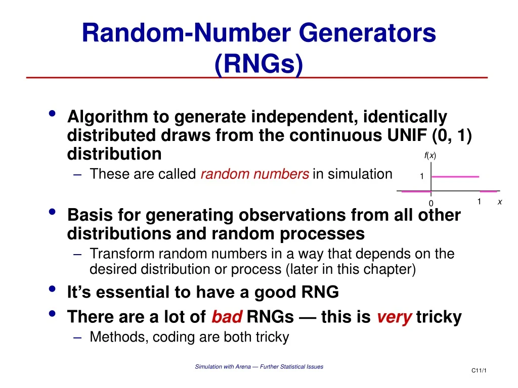 random number generators rngs