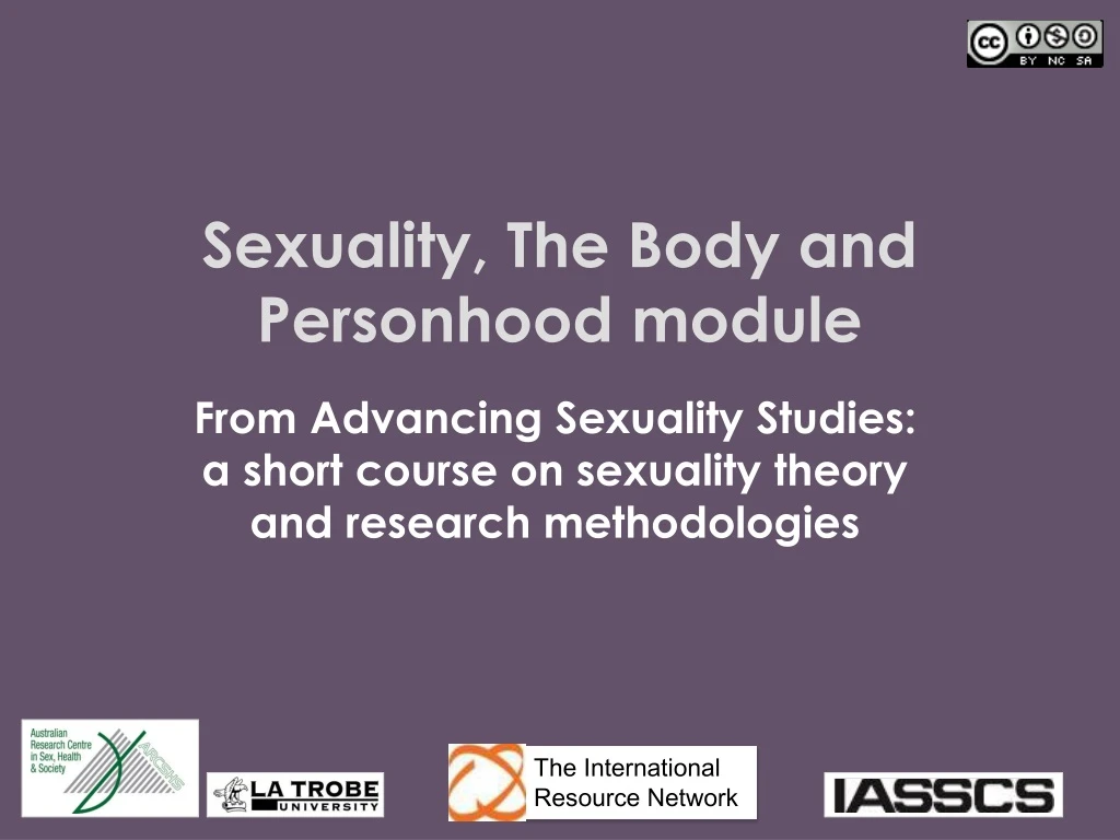 sexuality the body and personhood module