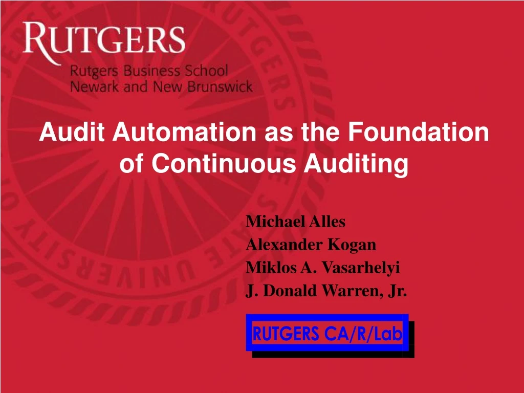 audit automation as the foundation of continuous auditing