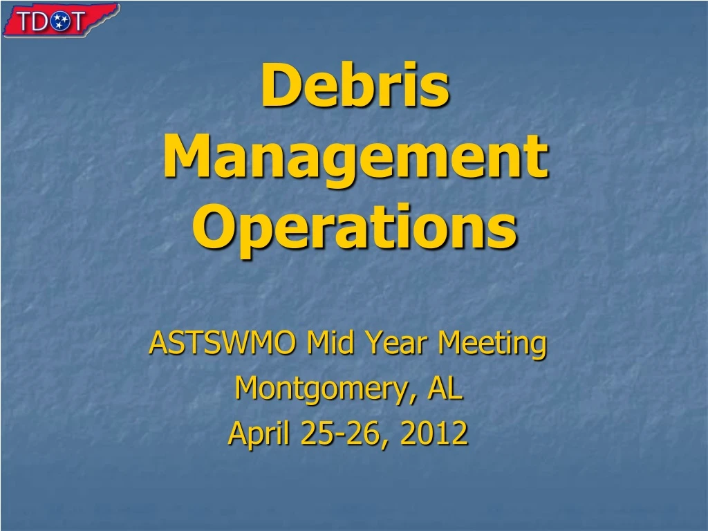 debris management operations