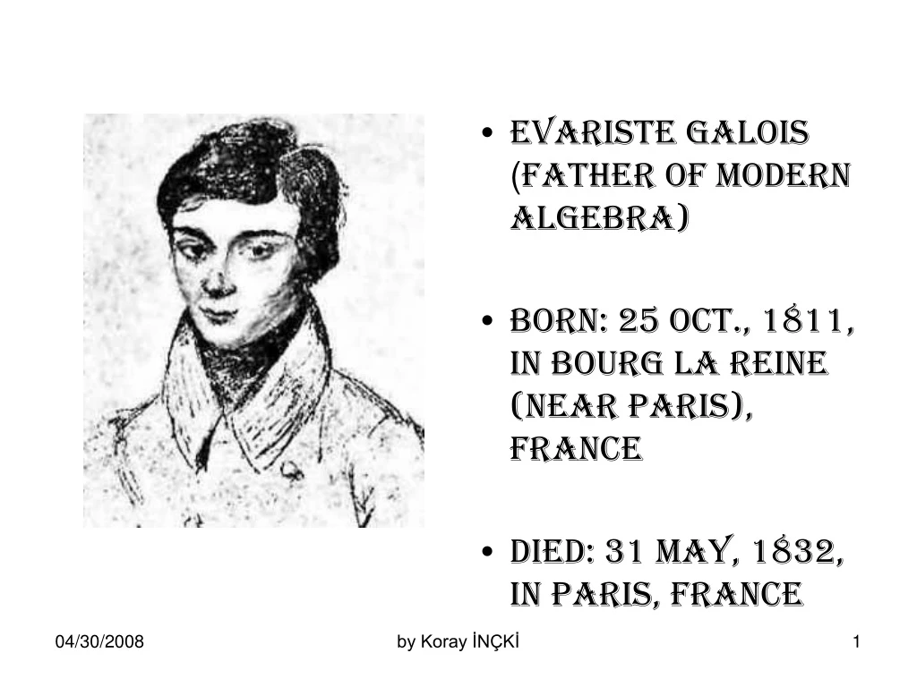 evariste galois father of modern algebra born