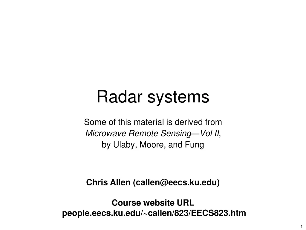 radar systems
