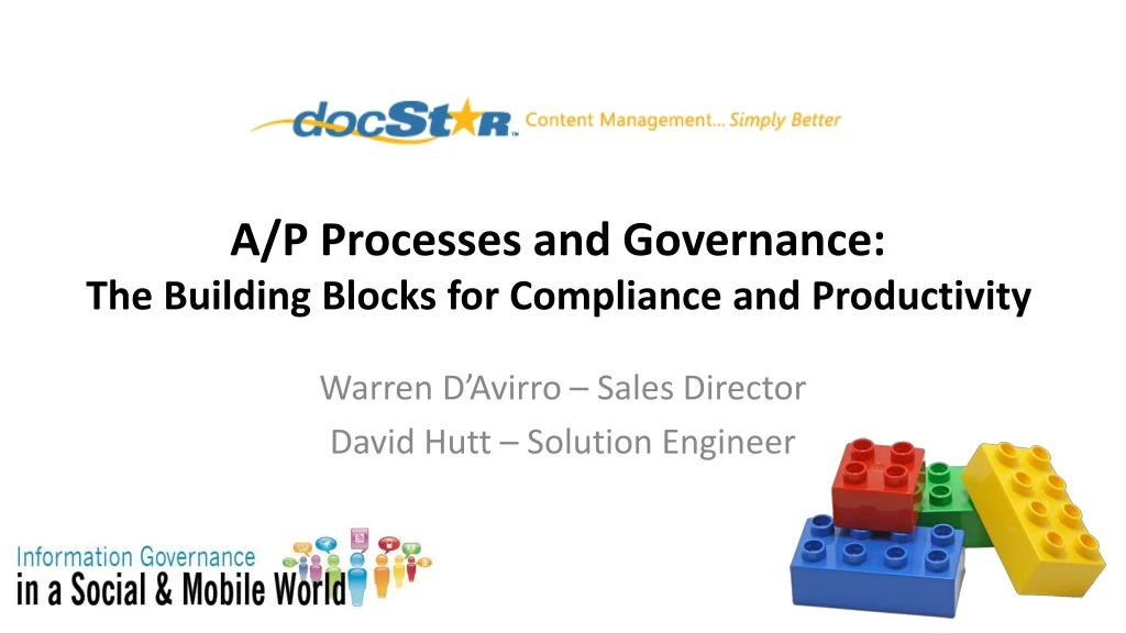 a p processes and governance the building blocks for compliance and productivity