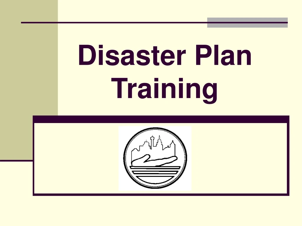 disaster plan training