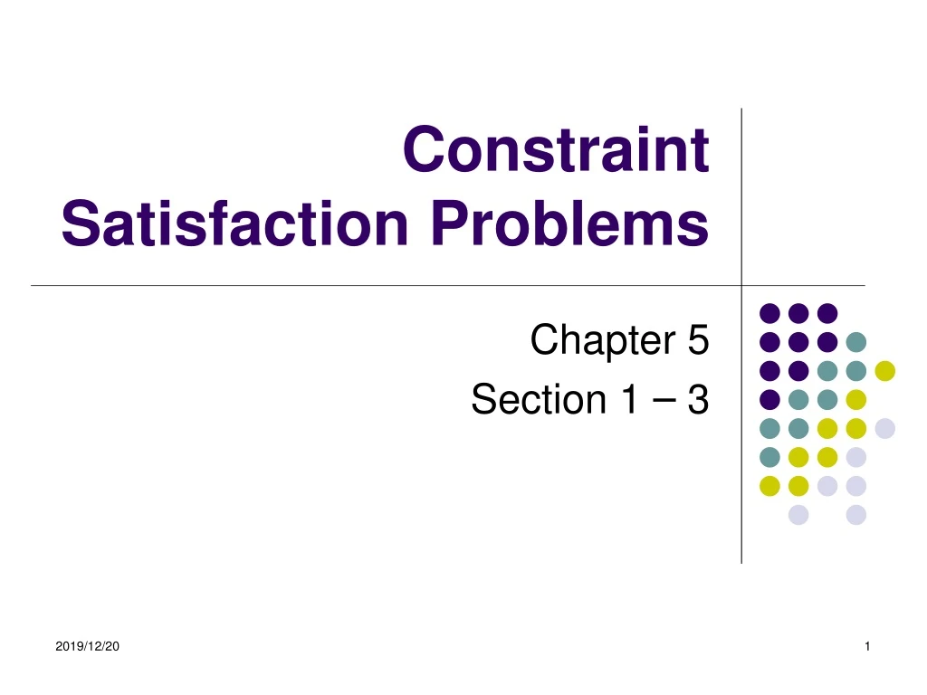 constraint satisfaction problems