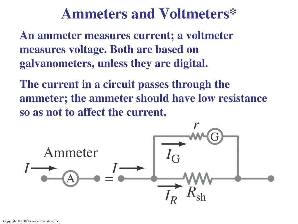 ammeters and voltmeters