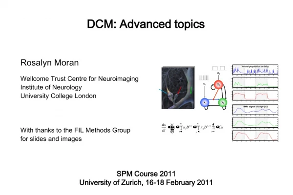 DCM: Advanced topics