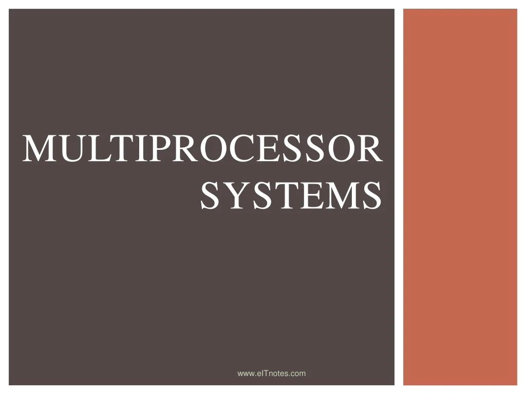 multiprocessor systems