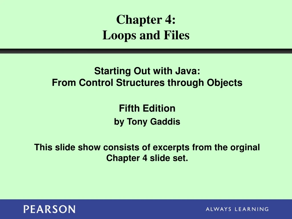 chapter 4 loops and files