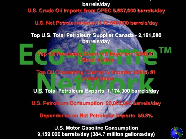 Gallons of Oil per Barrel 42   U.S. Crude Oil Production  5,178,000 barrels/day