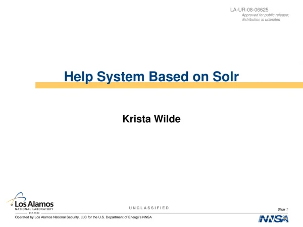 Help System Based on Solr