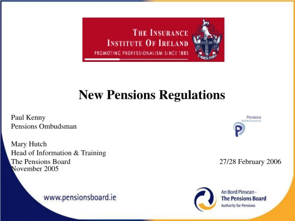 New Pensions Regulations