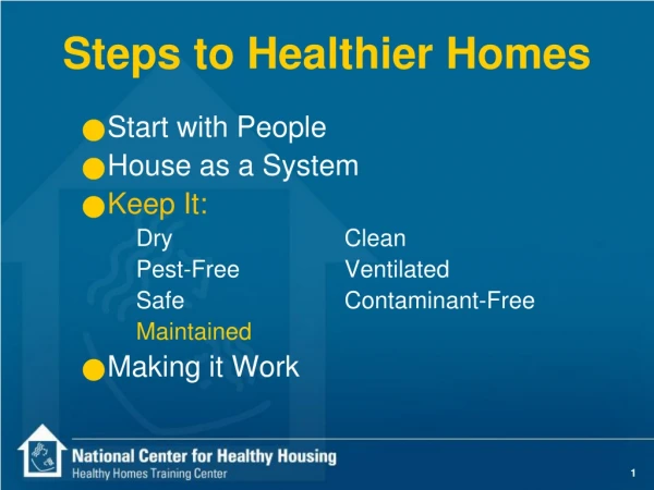 Steps to Healthier Homes