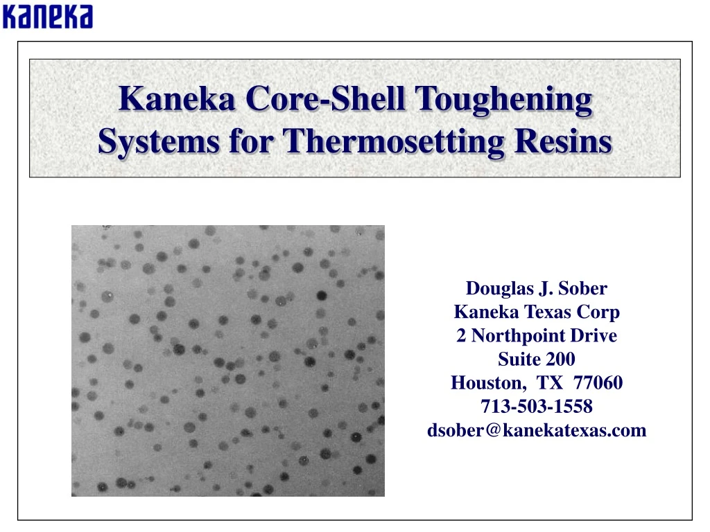 kaneka core shell toughening systems for thermosetting resins