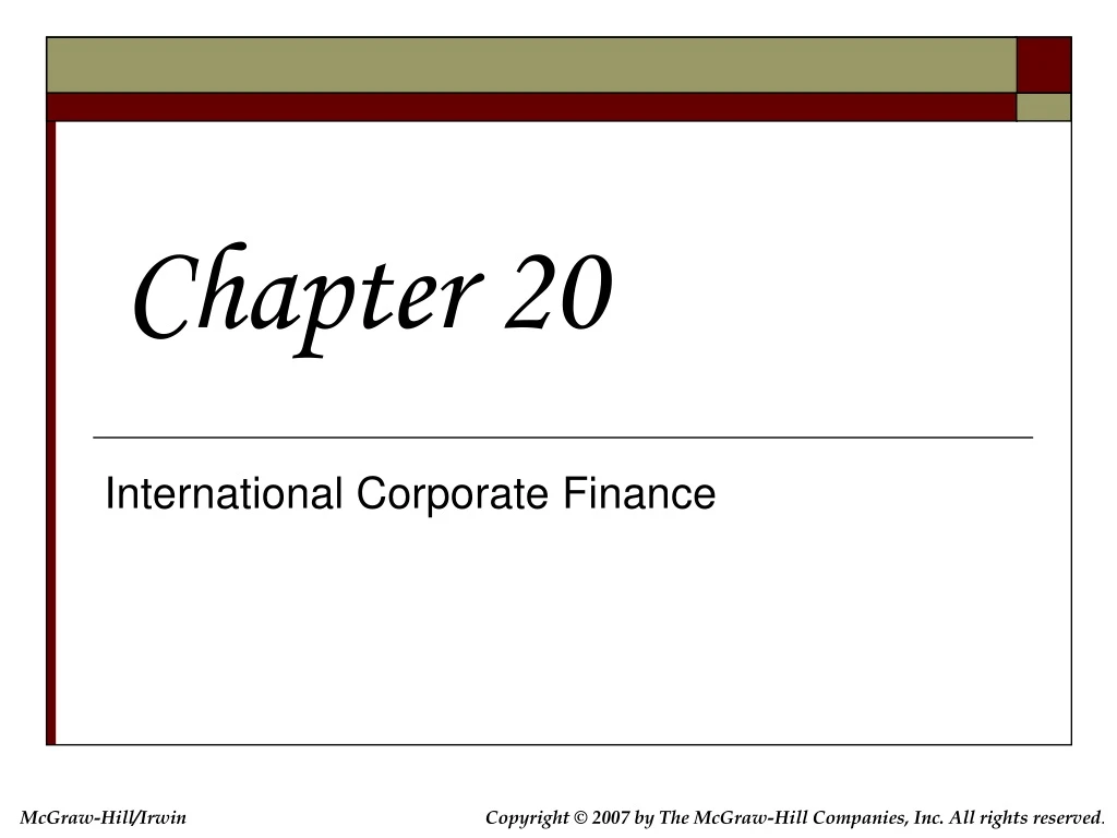 international corporate finance