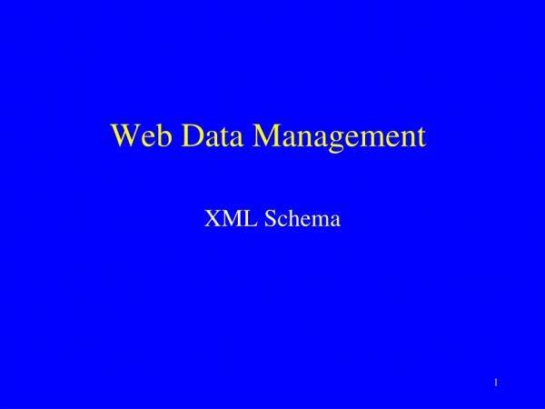 Web Data Management