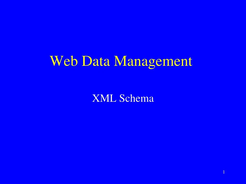 web data management