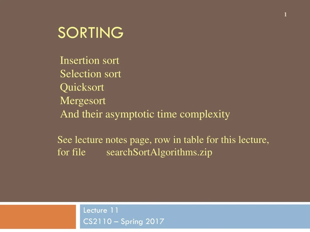 sorting