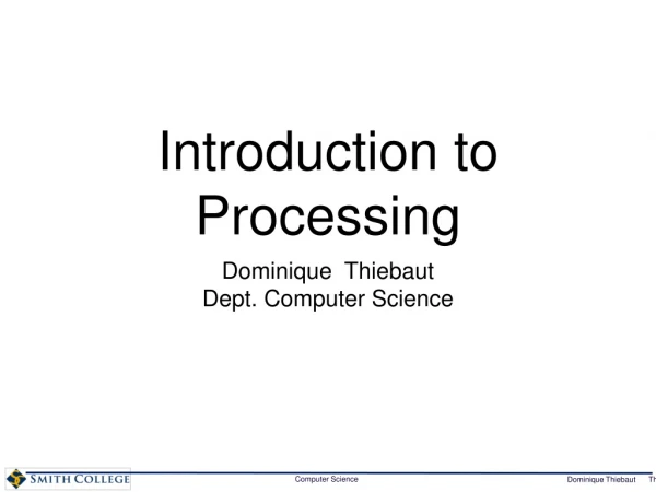 Introduction to Processing